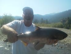 Brian salmon fishing on the Trinity River