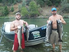 Jason and his cousin salmon fishing trinity river