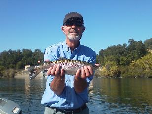 Larry W Sacrament River Sundial Bridge Float Fly fishing Rainbow Trout