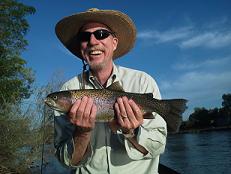 Larry W flyfishing trip sacramento river sundial bridge float